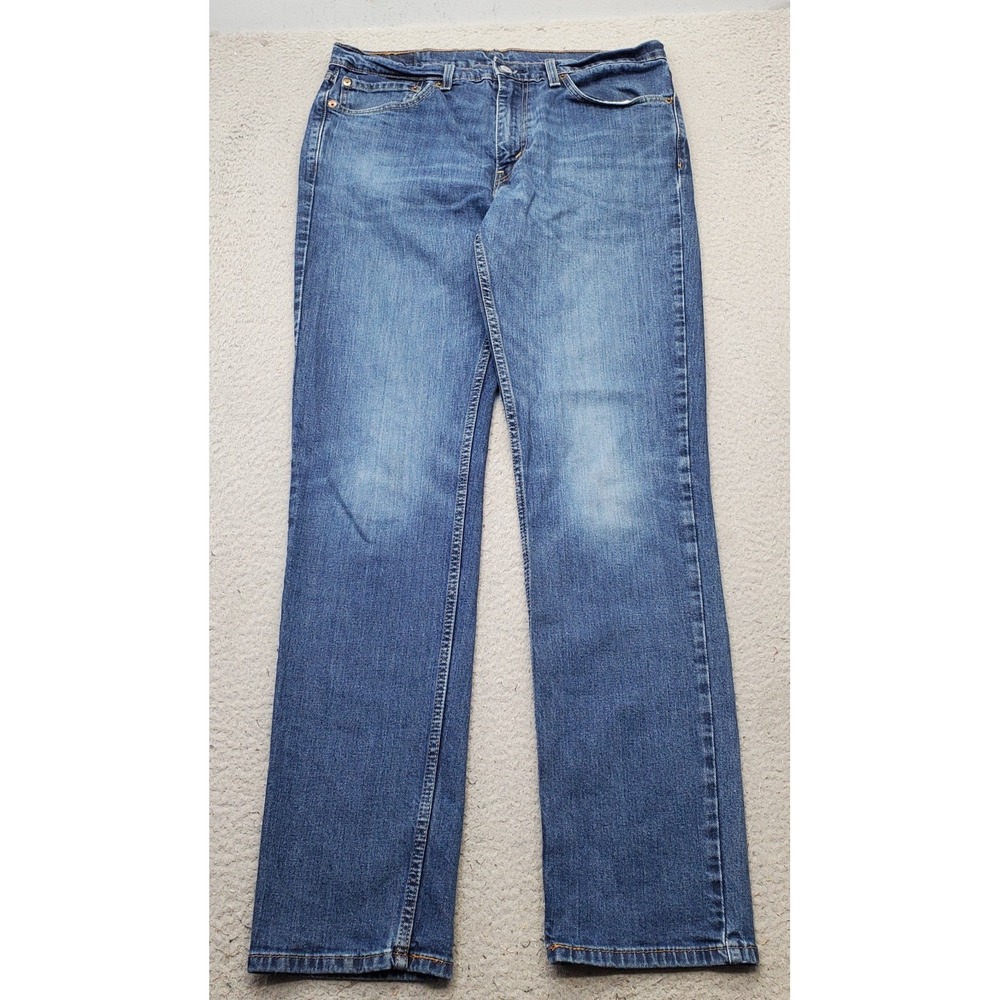 Levi's 511 Straight Leg Jeans Mens 34x34 Blue Denim Red Tab Medium Wash 5-Pocket